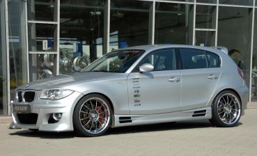 RIEGER Seitenschweller mit Schacht und 2 Ausschnitten LINKS passend für BMW 1er E87