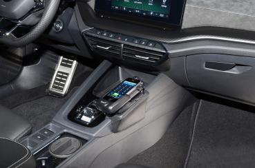 KUDA Telefonkonsole passend für Skoda Octavia IV ab 2020 Leder schwarz