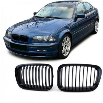 Shadow-Line Kidney black shiny fit for BMW E46 Sedan/Touring bis 09/01