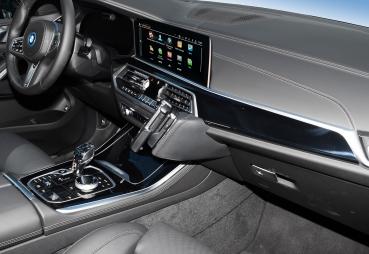 KUDA Telefonkonsole passend für BMW X5 (G05) ab 2018 / X6 (G06) ab 2019 Leder schwarz