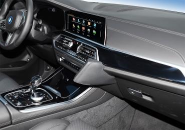 Preview: KUDA Telefonkonsole passend für BMW X5 (G05) ab 2018 / X6 (G06) ab 2019 Leder schwarz