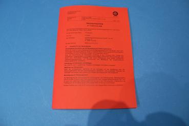 TÜV-Teilegutachten für ALPINA Frontspoiler Typ 951 passend für BMW 5er F10/F11 ab 07/13