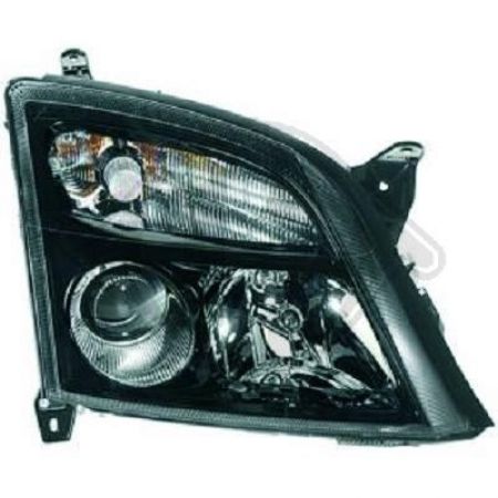 H7/H7 Headlights BLACK right side fit for Opel Vectra C from 04/02 / Opel Signum from 05/03