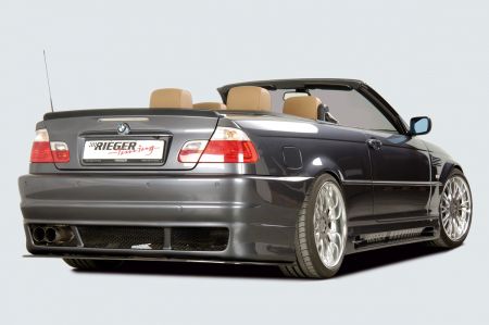 RIEGER Heckschürze im Sport Look passend für BMW 3er E46 Limousine Coupe Cabrio OHNE PDC