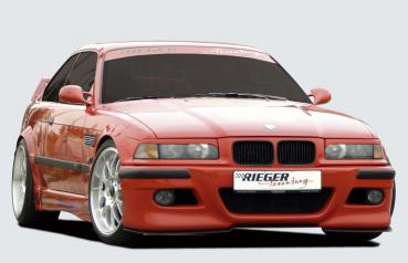 RIEGER Spoilerstoßstange (V2) inkl. 2 Rieger Lüftungsschächte passend für BMW 3er E36 alle