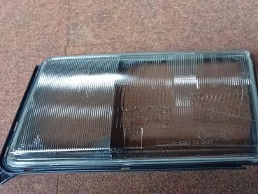 Scheinwerferglas schwarz LINKS passend für Mercedes W124 alle ab 7/93 (Haube neu)