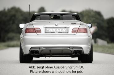 RIEGER Rear Bumper 50250 fit for BMW 3er E46 Sedan / Coupé / Convertible 02.02- WITH PDC
