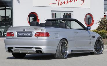 RIEGER Heckeinsatz passend für Heckschürze 50248/49/50/51 passend für BMW 3er E46 Coupe Cabrio Limousine (4-Rohr)