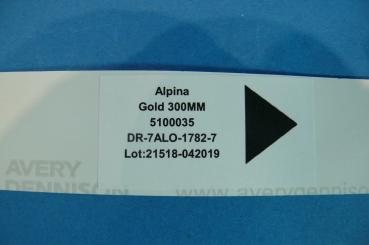 Alpina Emblem foil gold 300mm