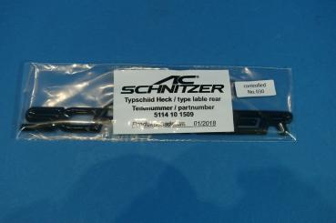 AC SCHNITZER Emblem SCHWARZ glänzend für die Heckklappe 160 x 32mm