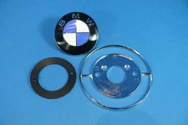 BMW Roundel Emblem - C-Pillar BMW E9 incl. base and chrom base
