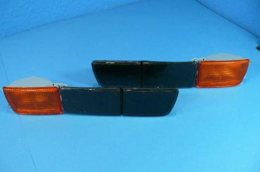 Front indicators orange + Cover  darkblack fit for VW Golf 3/Vento without Foglights
