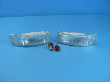 Front indicators white fit for Audi 80, 90, Coupé, Convertible