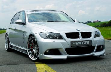 RIEGER Spoilerstoßstange passend für BMW 3er E90 Limousine / Touring (für Fzg. mit Scheinwerferreinigungsanlage und PDC)