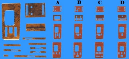 Edelholzsatz Zebrano 10 tlg passend für Mercedes R107/W107
