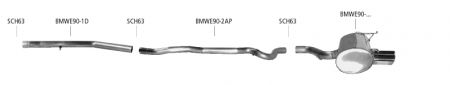 Bastuck Rear silencer 2x 76mm BMW E90/E91/E92/E93