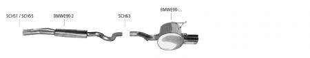 Bastuck Endschalldämpfer LH 2x 76mm BMW E90/E91/E92/E93