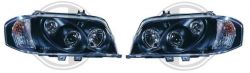 Headlights with indicators clear/black Mercedes W202 93-00