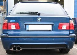 EISENMANN Rear silencer 2x76mm fit for BMW 5er E39 520i 523i 525i 528i 530i Touring with M- Tech rear bumper