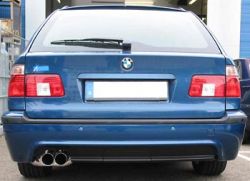 EISENMANN Rear silencer 2x76mm fit for BMW 5er E39 520i 523i 525i 528i 530i Touring with M- Tech rear bumper