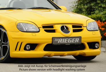 RIEGER Spoilerstoßstange passend für Mercedes SLK R170 Bj. 09.96 - 12.00 + ab 01.01- (Rippen offen/ohne SWR)