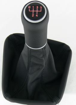 Leather-gear-handle 6 Speed BMW E60/61, orange Illuminated