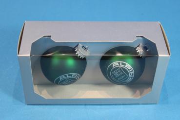 ALPINA Christmas Tree Baubles - Set of 2, GREEN