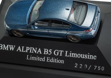 ALPINA Scale Model BMW ALPINA B5 GT Sedan „Arctic Race Blue“ 1:87,  LIMITED EDITION
