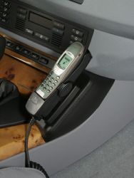 KUDA Phone console fit for BMW X5 from 03/00 real leather black