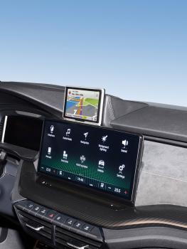 KUDA Navi holder fit for Skoda Octavia IV from 2020 real leather black