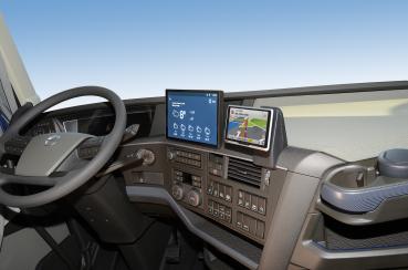 Preview: KUDA Telefonkonsole passend für Volvo FH ab 2021 (Euro6) Kunstleder schwarz