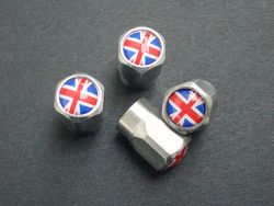 Ventilkappen Union Jack 4Stück für Mini