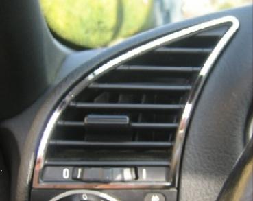 Frame air outlets polished 3pcs. BMW 3er E36 not Compact