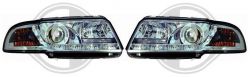 Scheinwerfer klar chrom mit LED Tagfahrlicht Audi A4 94-99