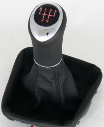 Leather-gear-handle 6 Speed BMW Z3, orange Illuminated
