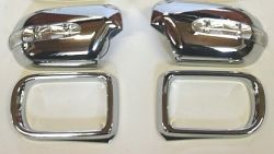 Mirrow cover with LED indicator chrome 2pcs. for BMW E46
