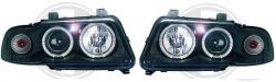 H1/H1 Scheinwerfer schwarz mit Angeleyes Audi A4 Bj. 94-99