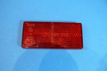 HELLA Reflector rettangular 70×31.5mm Adhesive Red