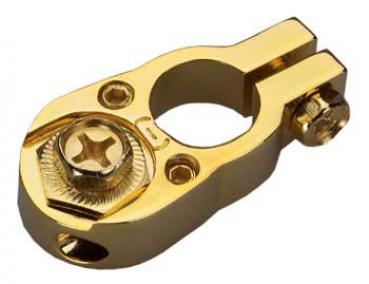 Battery pole clamp + with 2 cable entrances 10mm²