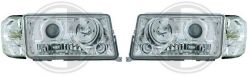 H7/H1/H1 Scheinwerfer CHROM mit Blinker passend für Mercedes W201