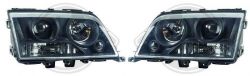 Headlights clear/black Mercedes W202 93-00