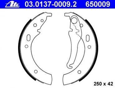 ATE Bremsbackensatz hinten BMW E12, E21, E30