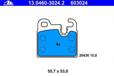 ATE brake pads rear fit for BMW E3 E9 E12 E24