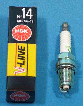 NGK Spark plug V-Line 14 BKR6E-11 fit for Chevrolet / Daewoo / Honda / Daihatsu / Isuzu / Kia / Mazda / Mitsubishi / Proton / Rover / Subaru / Suzuki