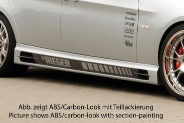 RIEGER Side skirt -right side- carbonlook fit for BMW 3er E90 Sedan / Touring (with recess and 2 openings)