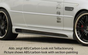 RIEGER Seitenschweller (Carbon-look) RECHTS passend für BMW 3er E46 Limousine / Compact / Coupe / Cabrio