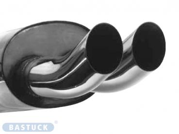 BASTUCK Sportendschalldämpfer 2x76mm DTM passend für BMW 3er E36 316i/318i