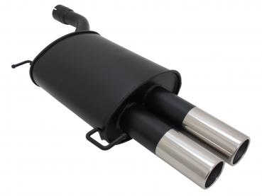 NOVUS Rear silencer with 2 tail pipes 76mm fit for BMW 5er E60 Sedan