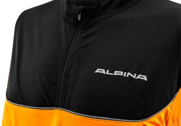 ALPINA Functional Shirt Orange with Zipper, unisex Size M