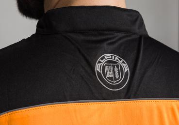 ALPINA Functional Shirt Orange with Zipper, unisex Size L